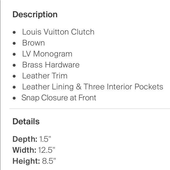 Authentic Louis Vuitton Large Clutch - Picture 6 of 6